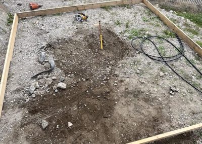Hot Tub Slab with Fire Pit Gas Line